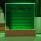 Custom Bonus Daughter Gift Acrylic Plaque, Step Daughter Gift from Step Mom, Gift from Step dad