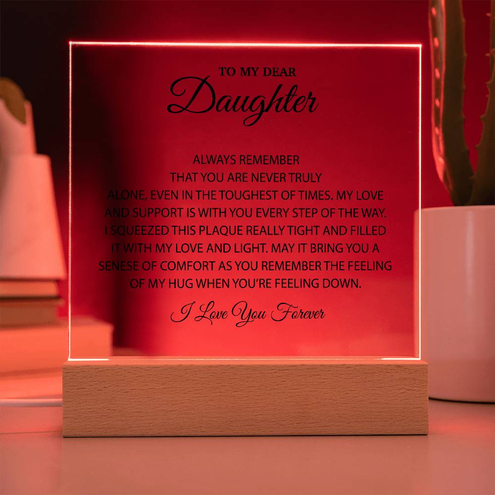 To My Dear Daughter Acrylic Plaque, Gift for Daughter, Daughter Birthday Gift From Dad