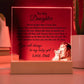 To My Daughter Acrylic Plaque, Gift for Daughter, Lion Gift from Dad