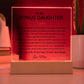 Custom Bonus Daughter Gift Acrylic Plaque, Step Daughter Gift from Step Mom, Gift from Step dad
