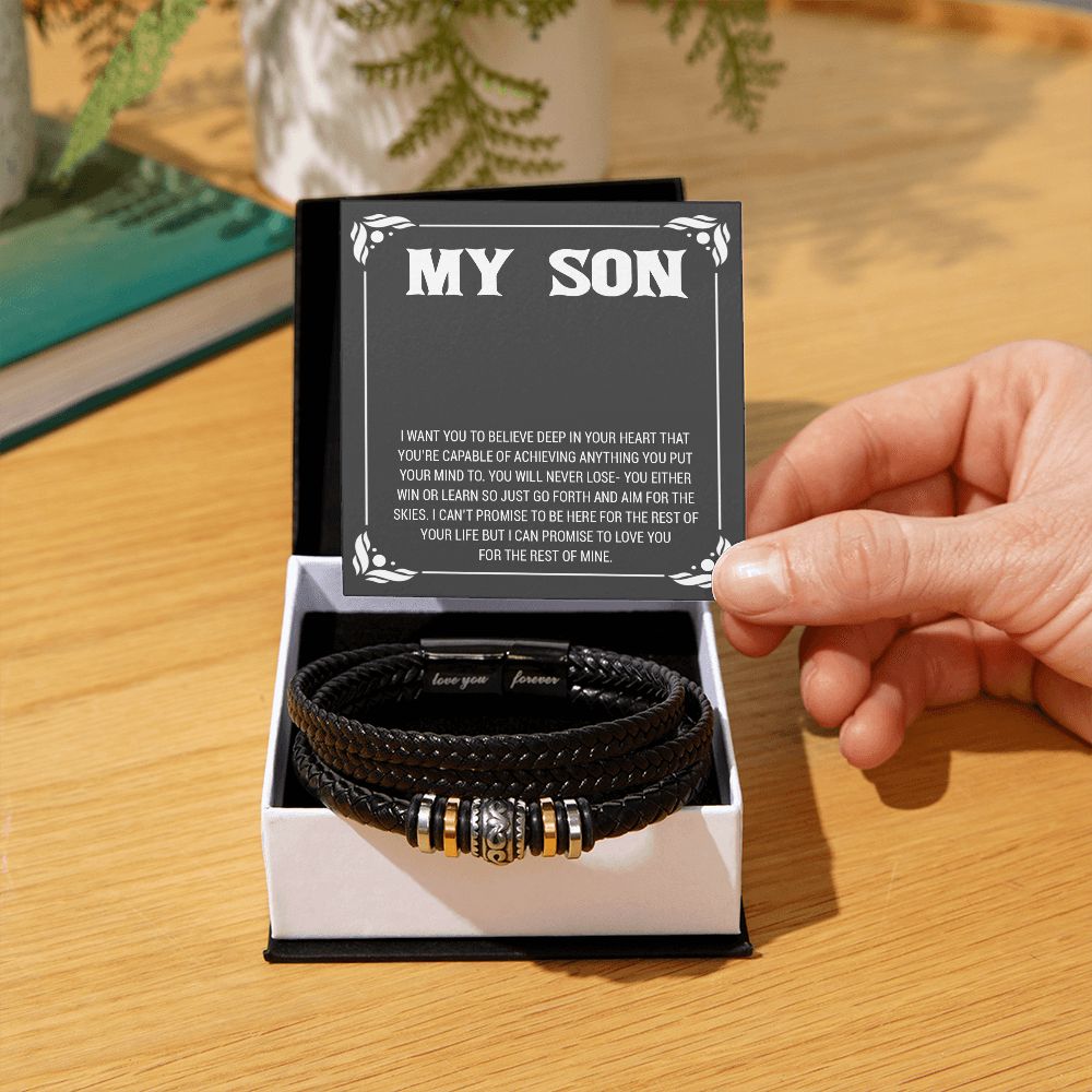 To My Son Bracelet, From Dad To Son, Birthday Gifts For Son, Holiday Gifts For Adult Son, Gifts To Sons From Mom