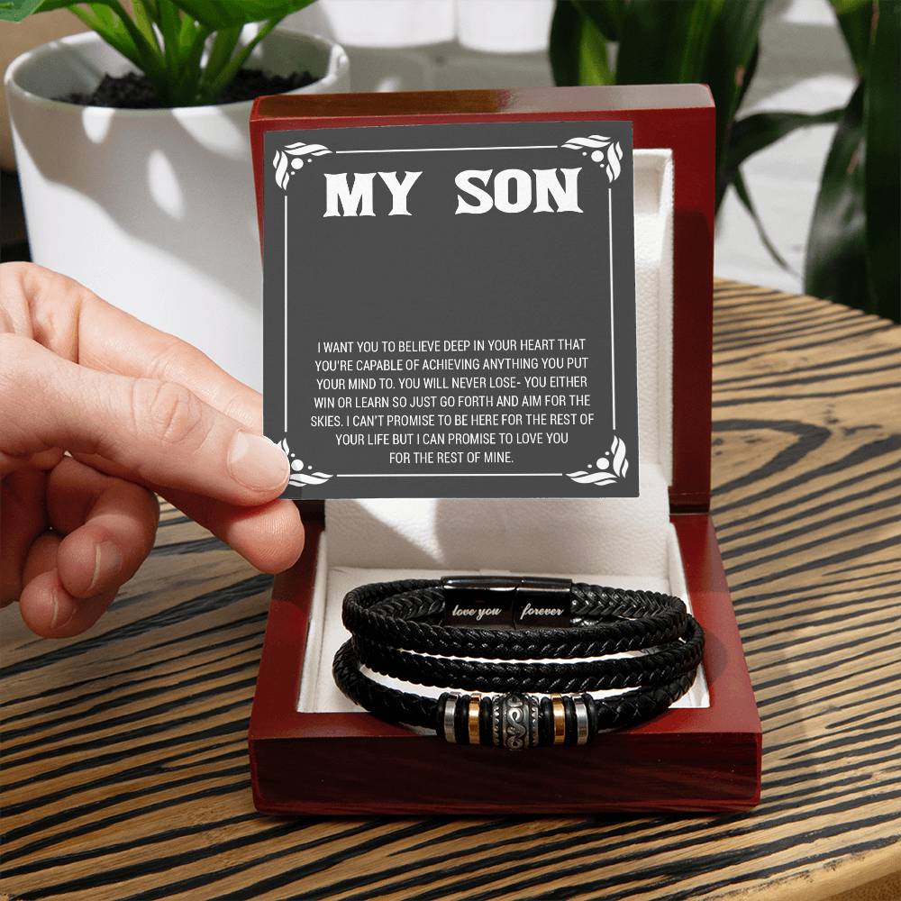 To My Son Bracelet, From Dad To Son, Birthday Gifts For Son, Holiday Gifts For Adult Son, Gifts To Sons From Mom