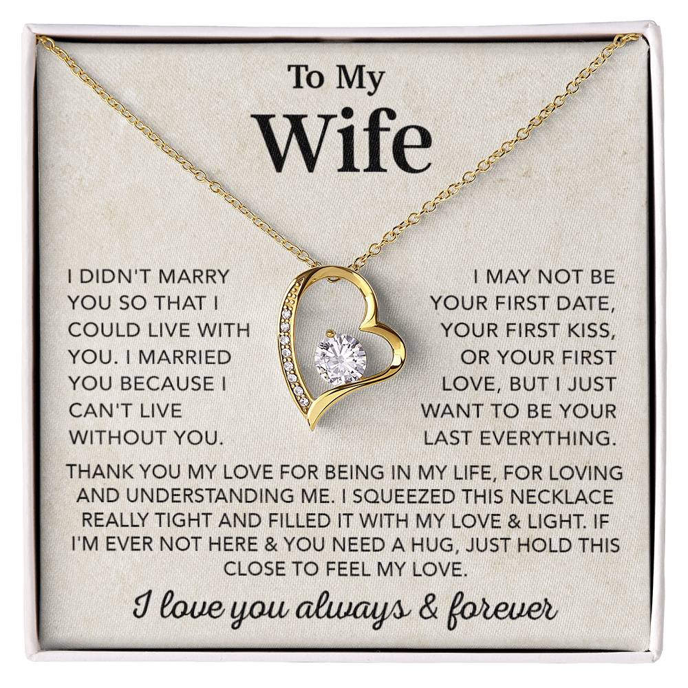 To My Wife Necklace, Wife Gift from Husband, Gift For Her, Gift For Wife 15_1_White