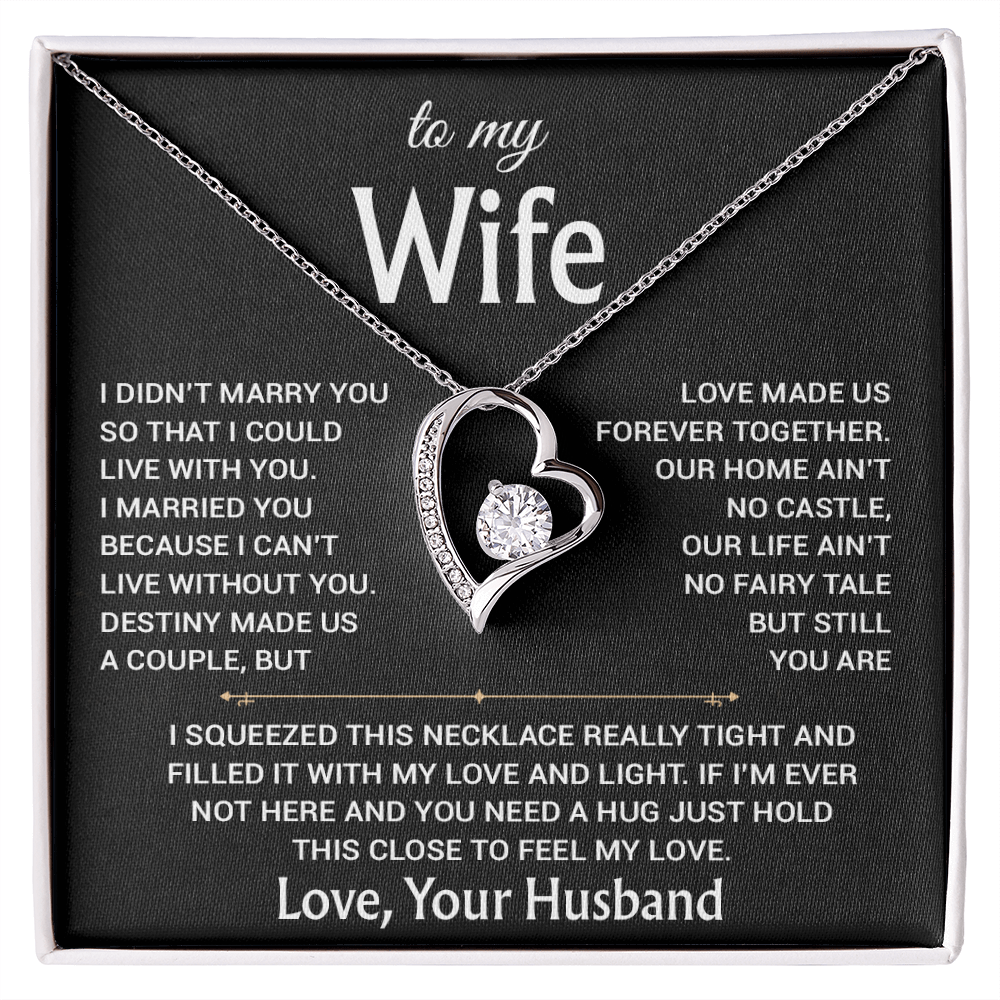 To My Wife Necklace, Christmas Gifts For Women, Anniversary Gift For Wife 17_12_Black