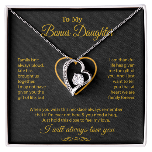 To My Bonus Daughter Necklace, Gift for Bonus Daughter, Step Daughter Birthday 28_9