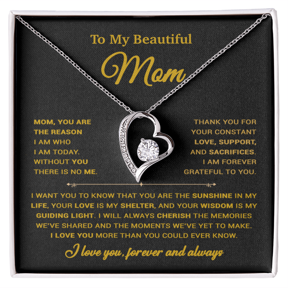 To My Mom Necklace, Sentimental Mother's Day Gift For Mom From Son 31_3_Gold