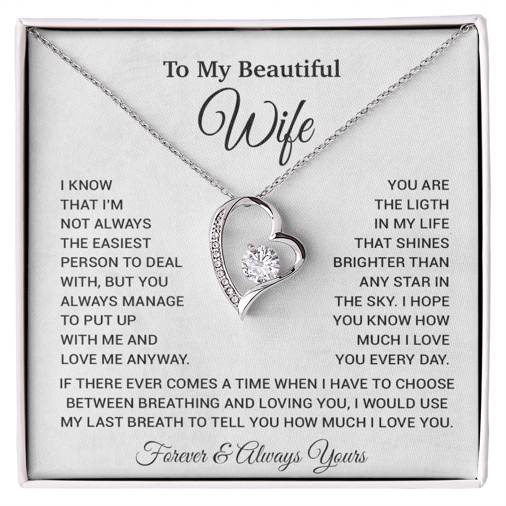 To My Wife Necklace, Christmas Gifts For Wife, Anniversary Cute Gift For Wife_6_9_White