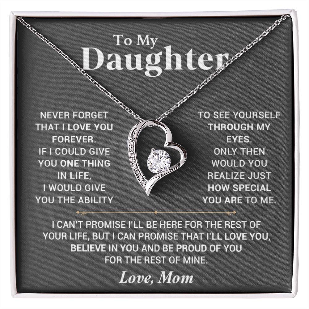 To My Daughter Necklace, Daughter Gift From Mom, Birthday Gift for Daughter44