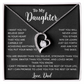 To My Daughter Necklace, Gift for Daughter from Dad, Father Daughter Necklace 18_5_Black