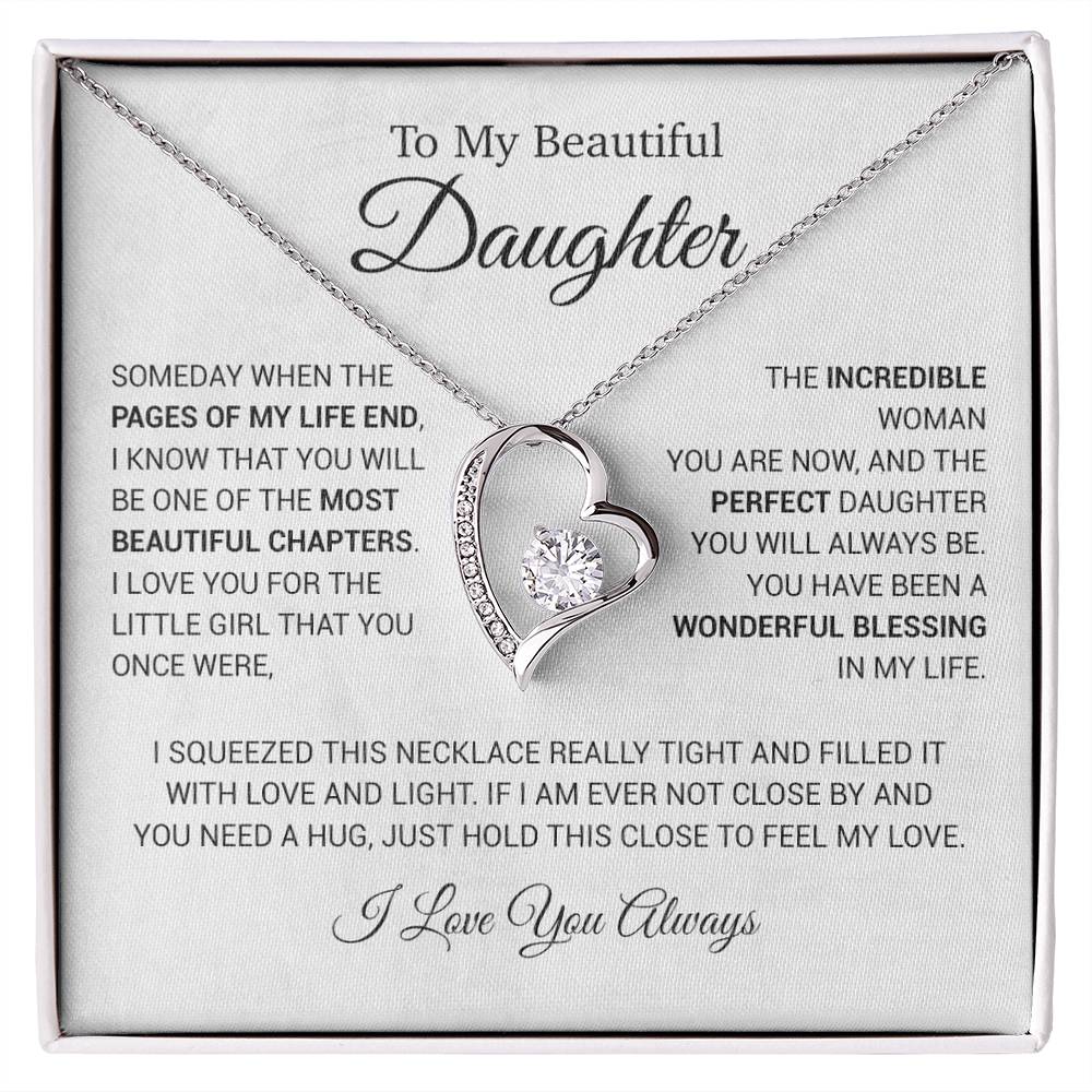To My Daughter Necklace, Daughter Father Necklace, Daughter Gift From Dad 4_6_White