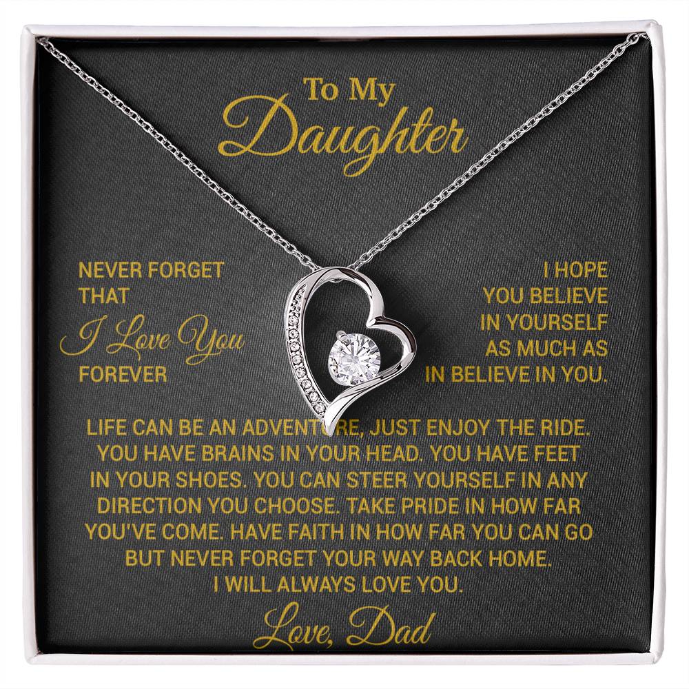 To My Daughter Necklace, Daughter Father Necklace, Daughter Gift From Dad 19_8_Gold