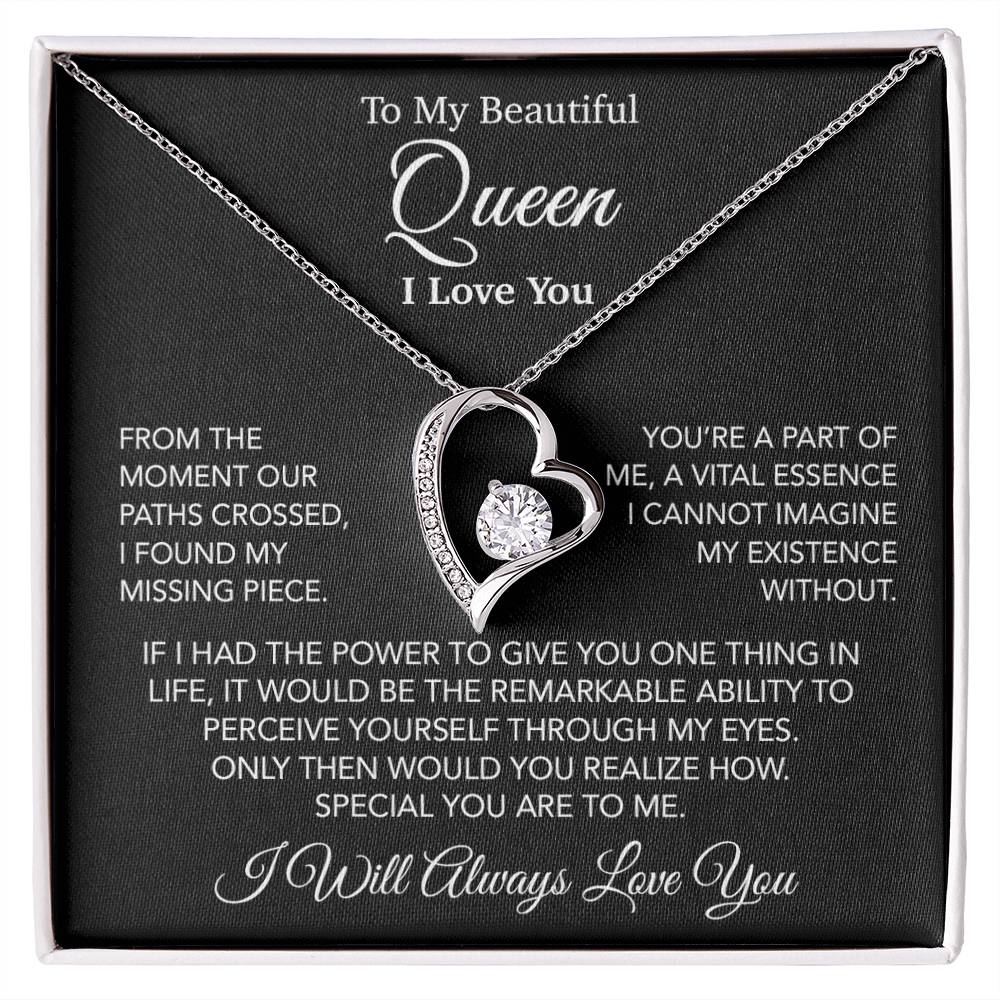 To My Queen Necklace, Anniversary Gift For Wife, Girlfriend Necklace, Birthday Gift For Wife 23_11
