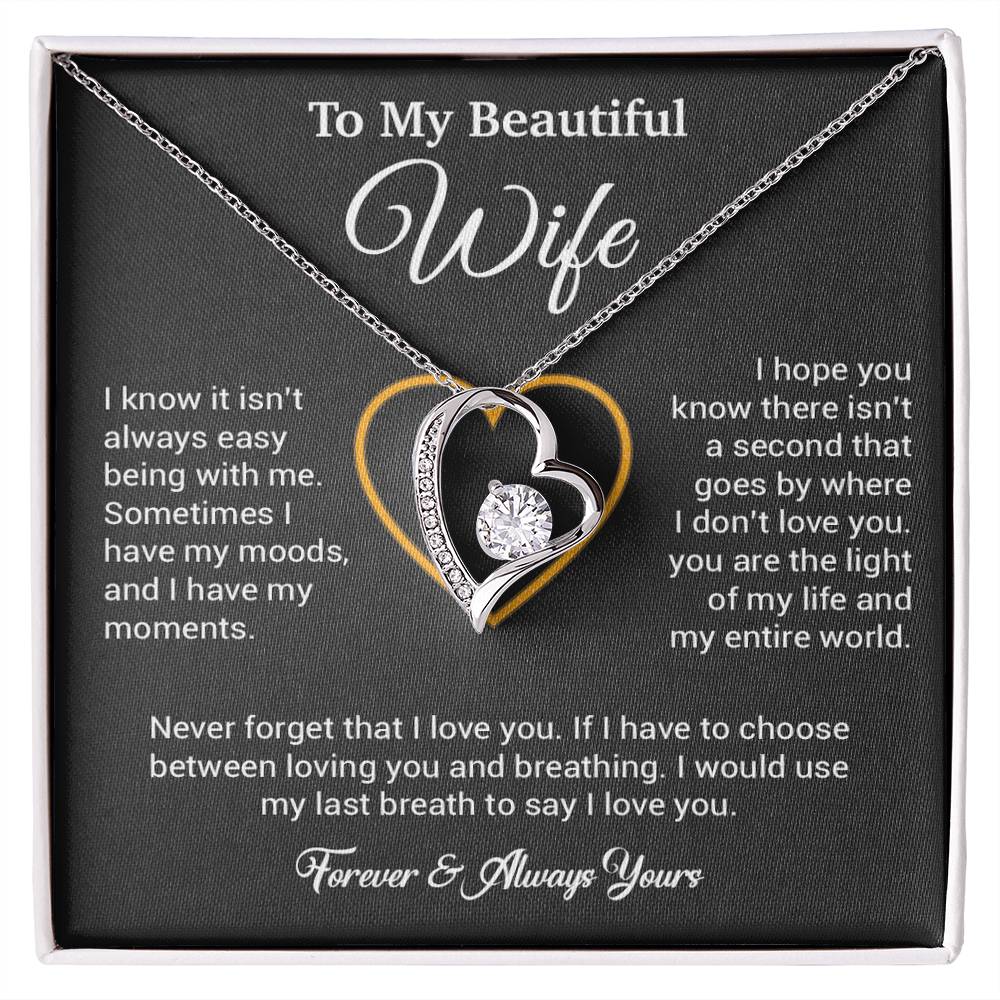 To My Wife Necklace, Gift For Wife, Anniversary Gift For Wife, Necklace For Wife 25_5_Black