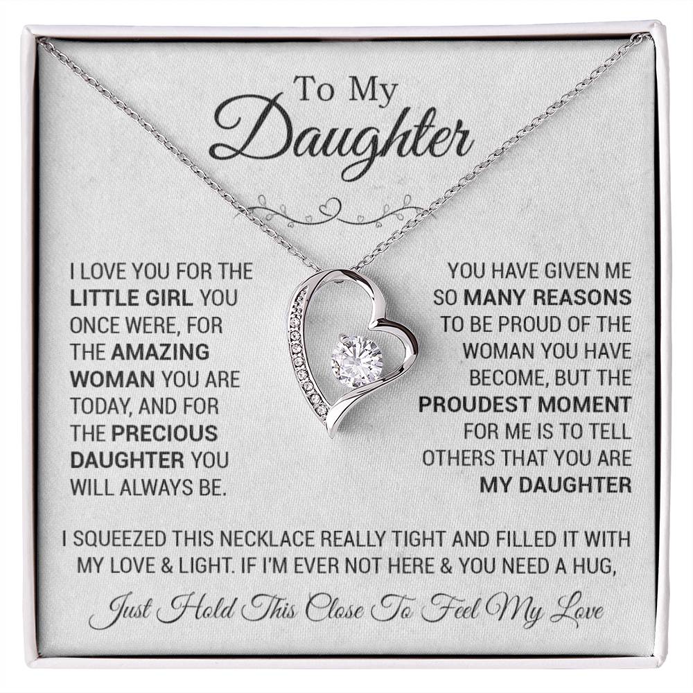 To My Daughter Gifts Necklace From Mom Dad Mother Father Necklace