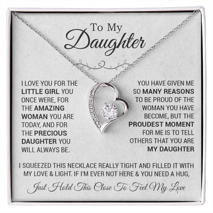 To My Daughter Gifts Necklace From Mom Dad Mother Father Necklace