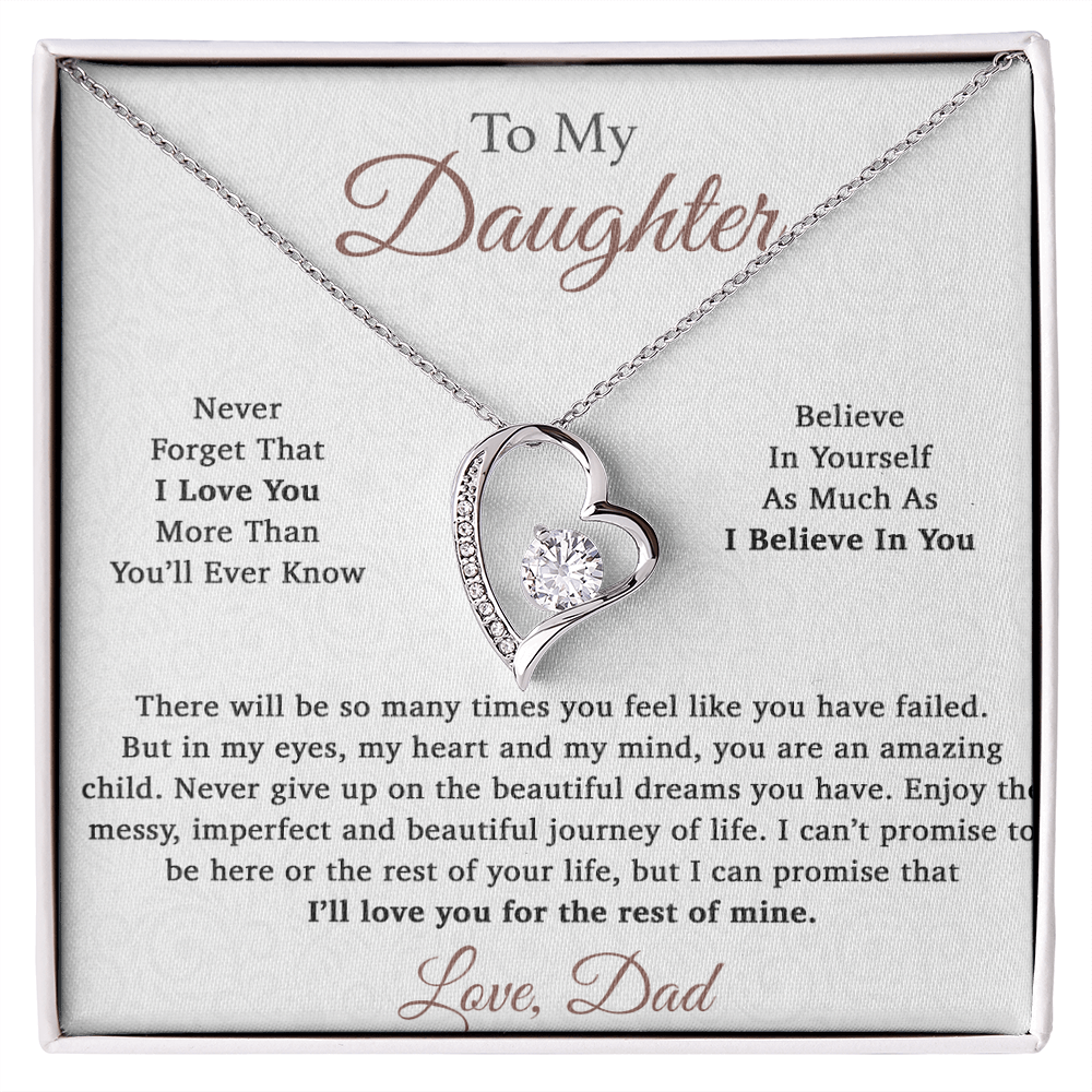 To My Daughter Necklace, Daughter Father Necklace, Daughter Gift From Dad 999