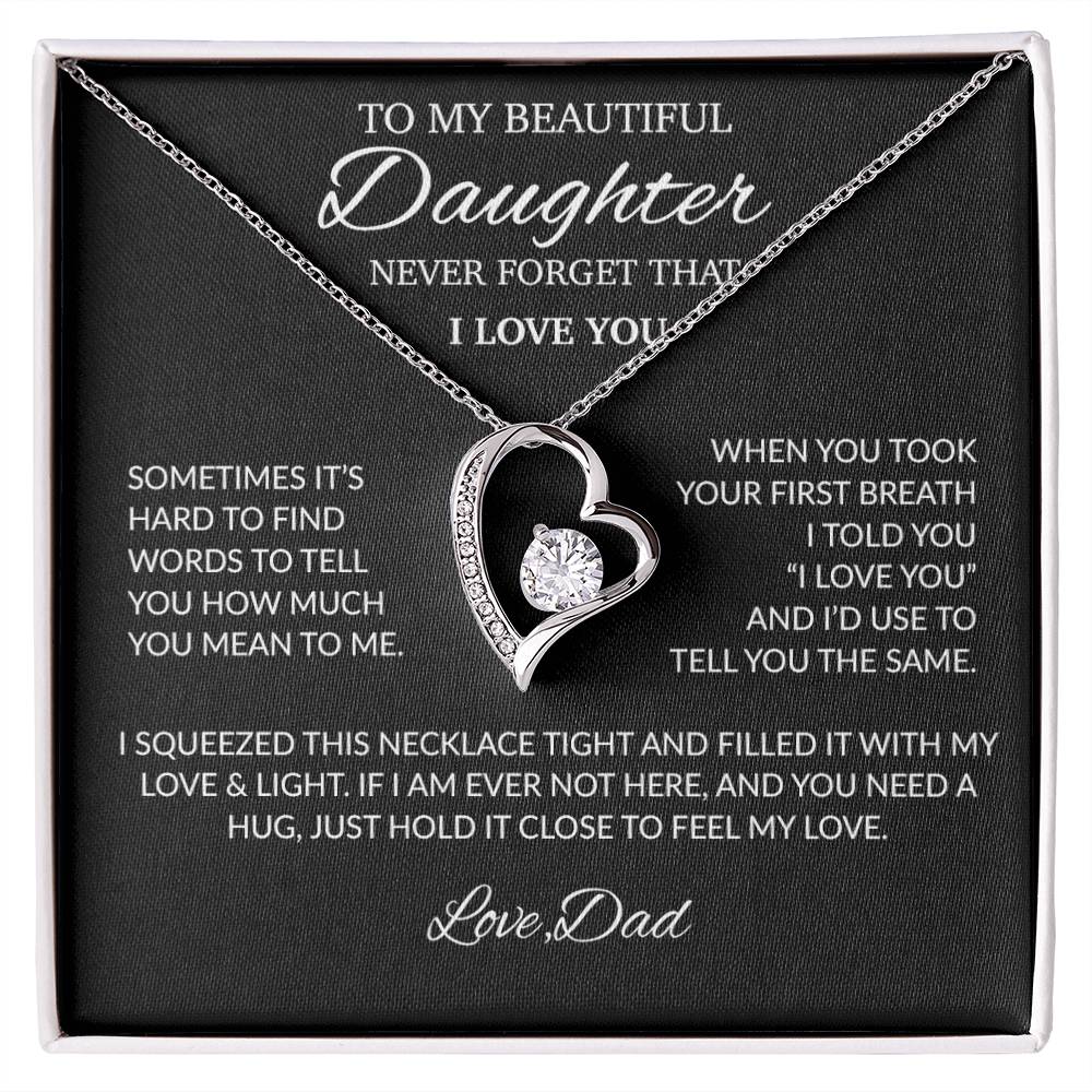 To My Daughter Necklace, Daughter Father Necklace, Daughter Gift From Dad, Mom 11_4