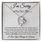I'm Sorry Necklace For Wife, Apology Gift For Her, Forgiveness Gift