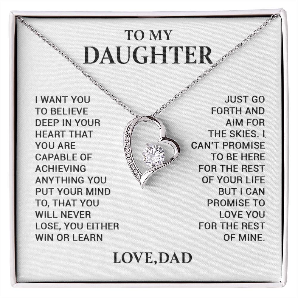 To My Daughter Necklace, Gift for Daughter from Dad, Daughter Father Necklace55