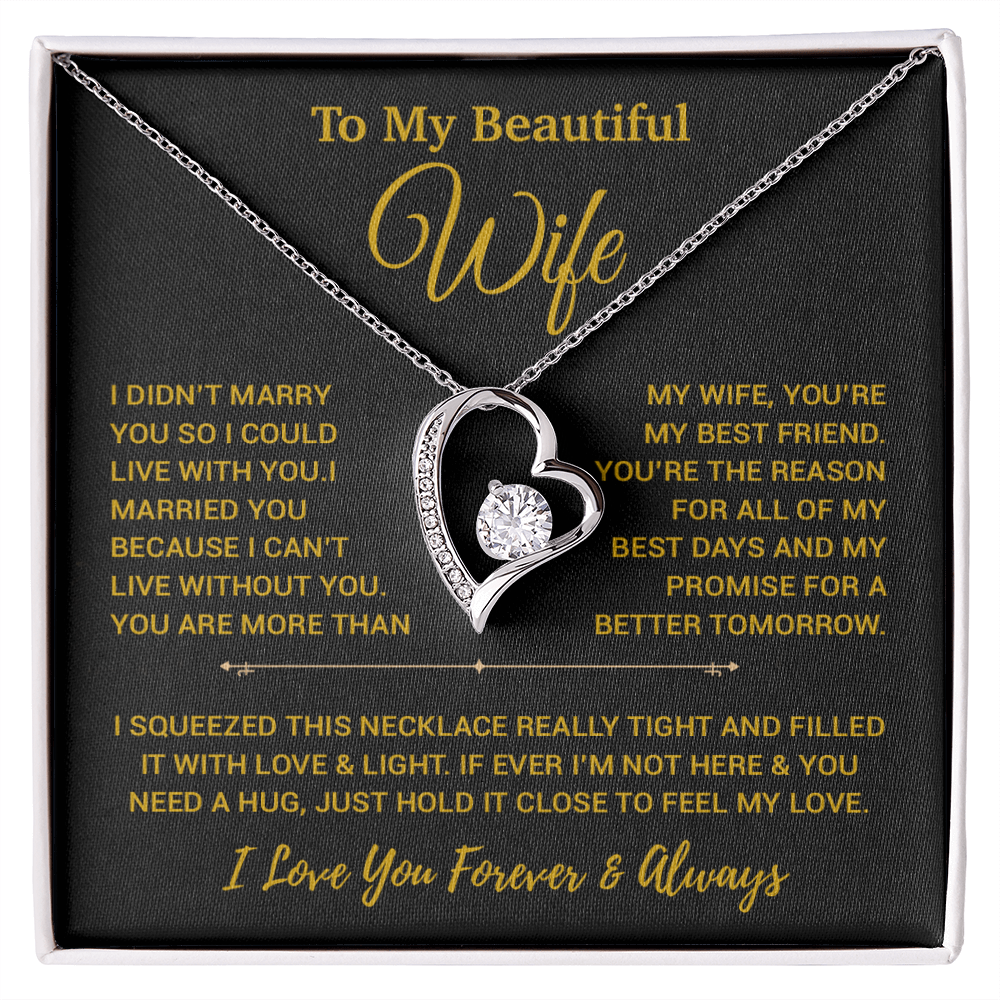 To My Wife Necklace, Vanlentines Gifts For Women, Anniversary Gift For Wife 15_1_Gold