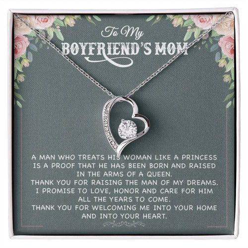 To My Boyfriend's Mom Gift, Boyfriend's Mom Necklace Pendant, Boyfriend's Mom Birthday