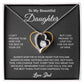 To My Daughter Necklace, Gift for Daughter from Dad, Father Daughter Necklace 6_6_Black