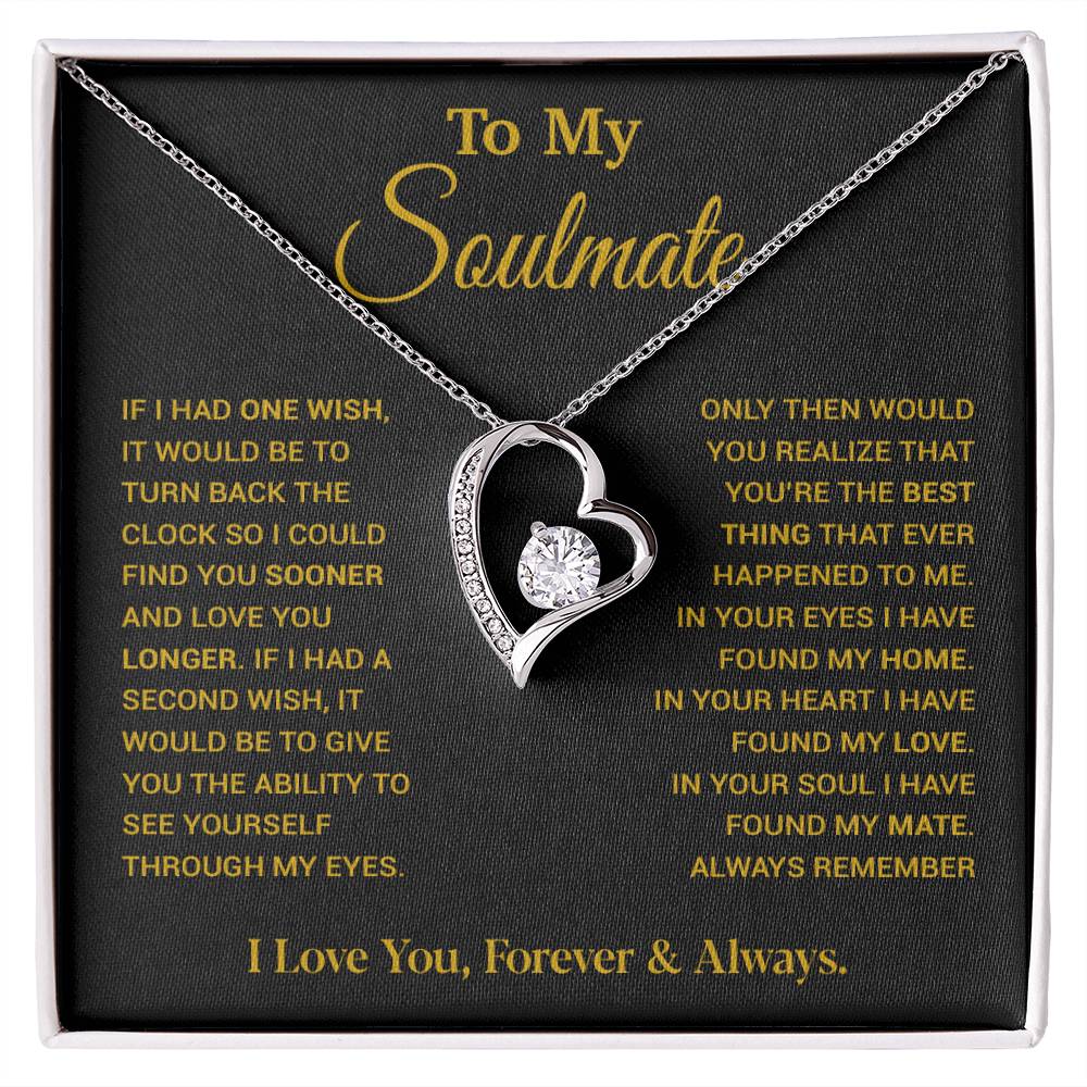 To My Soulmate Necklace, Soulmate Gift, Gift For Girlfriend, Christmas Gift 9_12_Gold