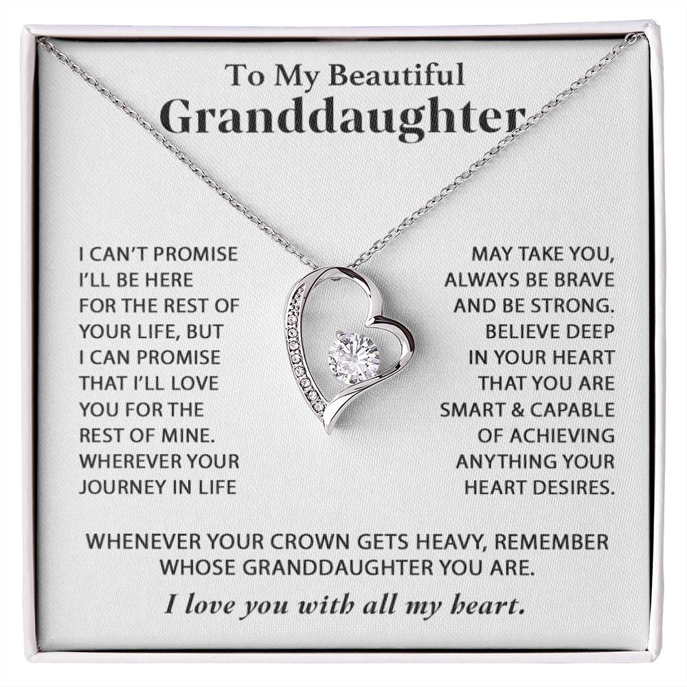 To My Granddaughter Necklace, Granddaughter Gifts From Grandpa, Birthday Gift