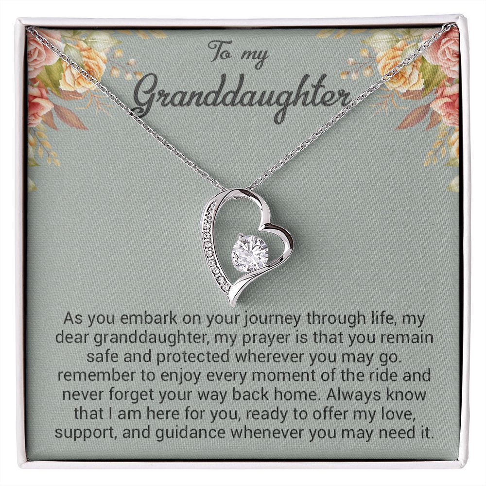 To My Granddaughter Necklace,Granddaughter Necklace, Birthday Gift for Granddaughter
