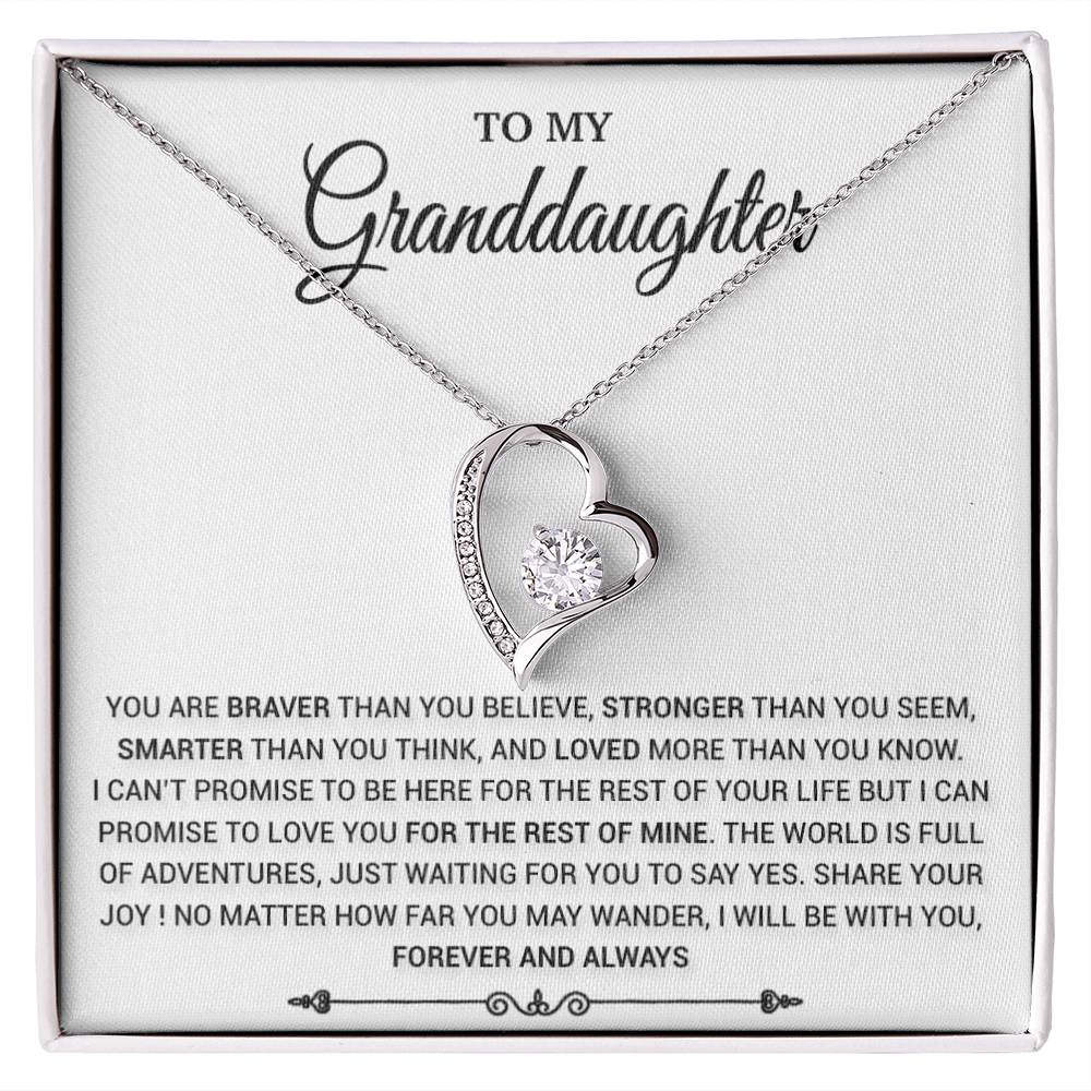 To My Granddaughter Necklace, Birthday Gift For Granddaughter, Birthday Gifts 21_8