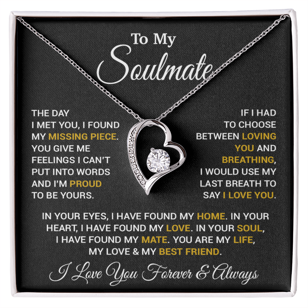 To My Soulmate Necklace, Valentines Day Gift, Gift For Wife, Anniversary Gift 14_2
