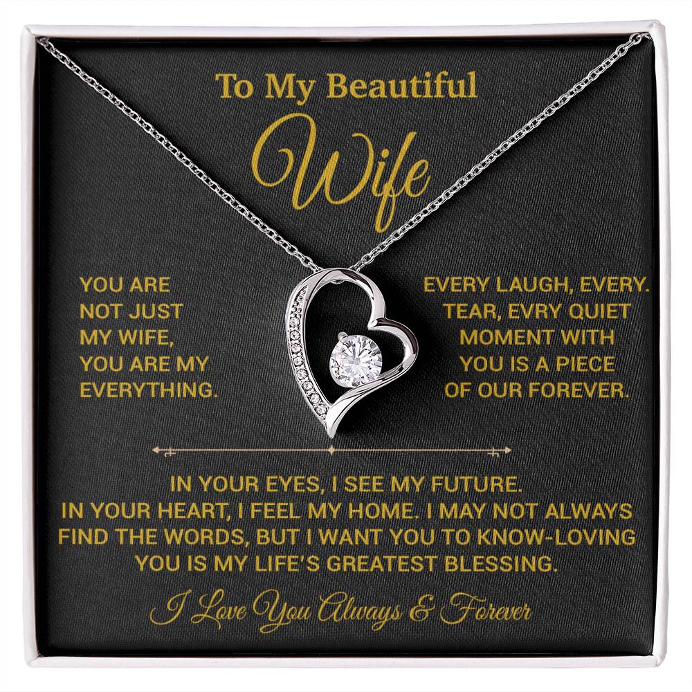 To My Wife Necklace, Christmas Gifts For Women, Anniversary Gift For Wife 10_9_Gold