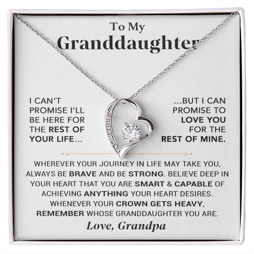 To My Granddaughter Necklace, Granddaughter Gift, Gift from grandpa, Birthday gift