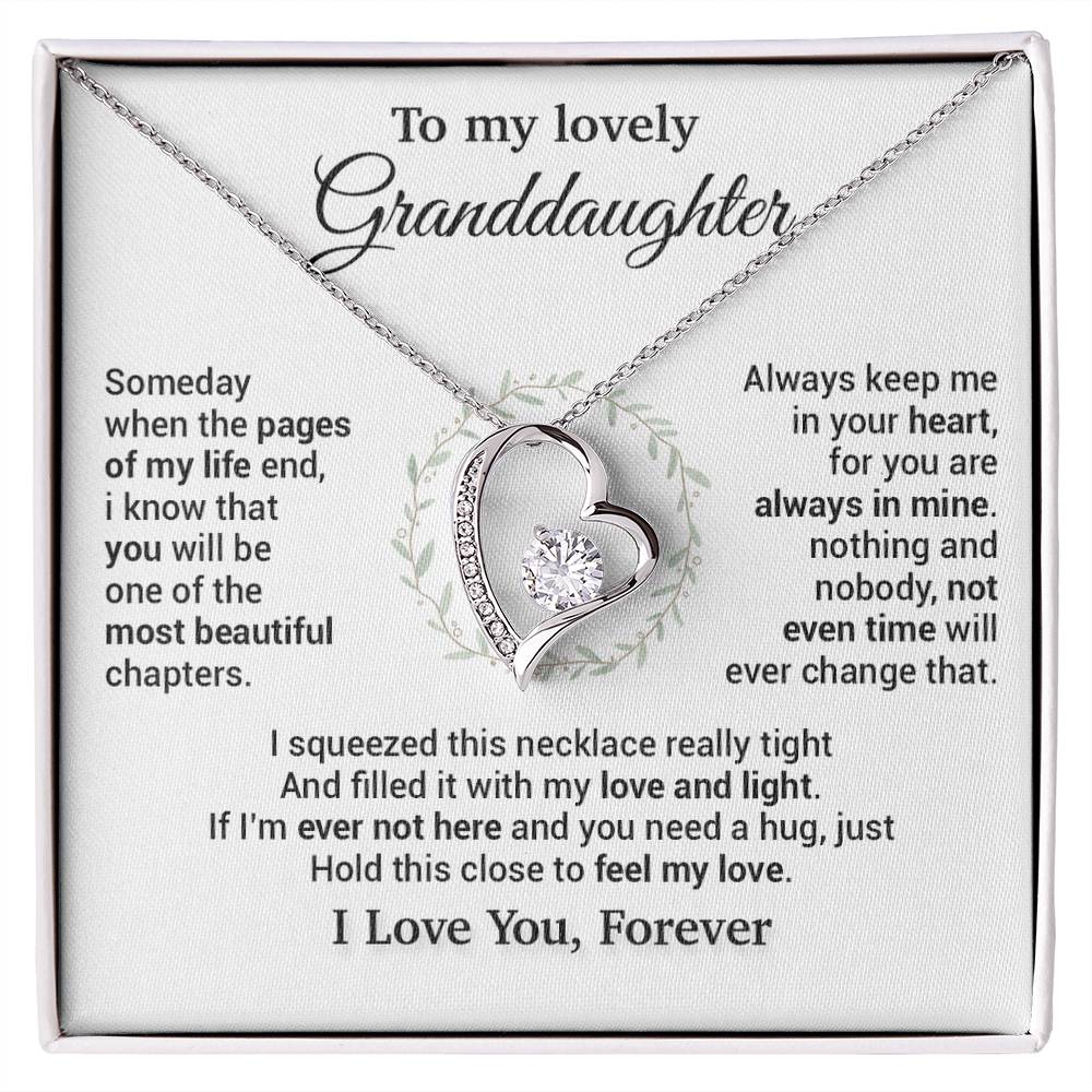 To My Lovely Granddaughter Necklace, Xmas Birthday Gift For Granddaughter