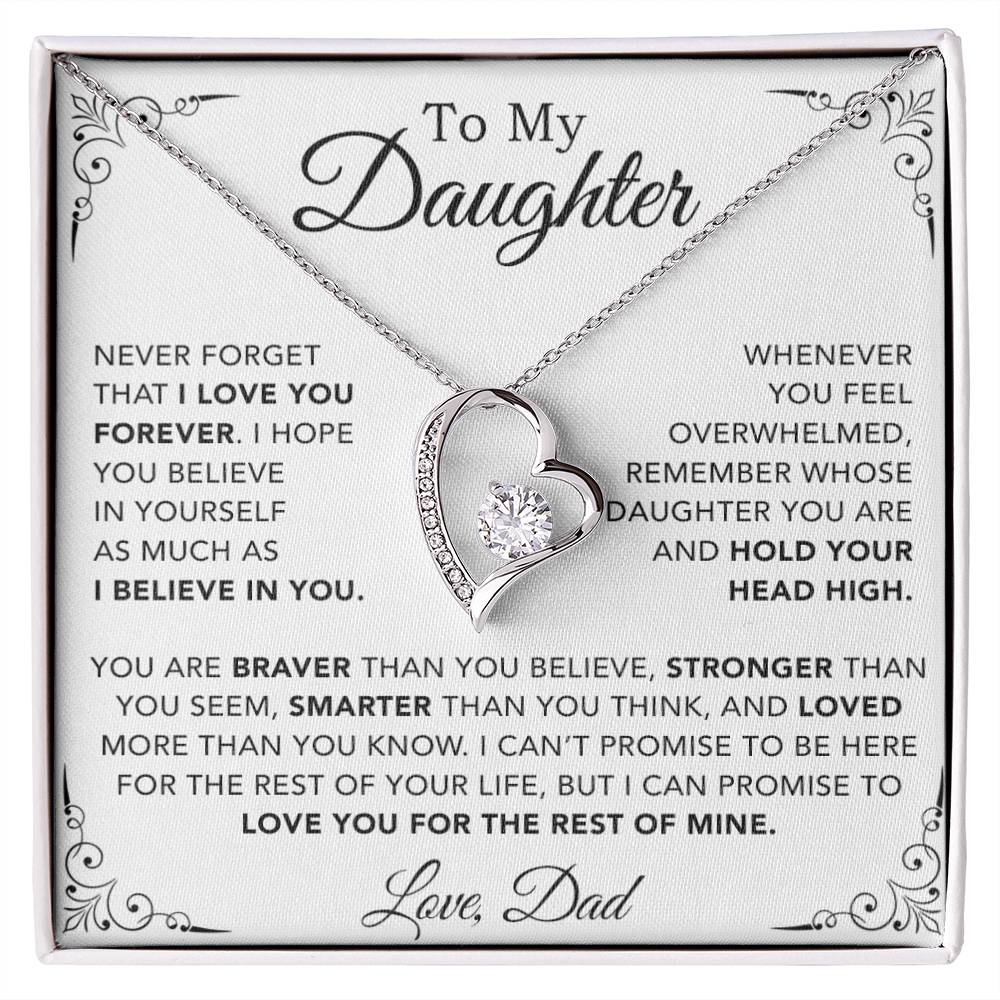 To My Daughter Necklace, Gift for Daughter from Dad, Father Daughter Necklace 12_10