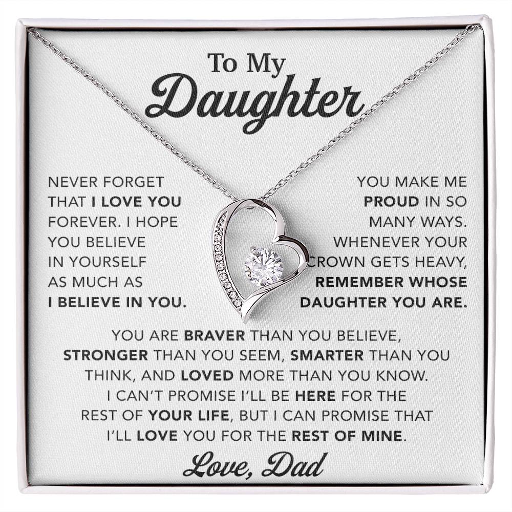 To My Daughter Necklace, Gift for Daughter from Dad, Father Daughter Necklace 29_10