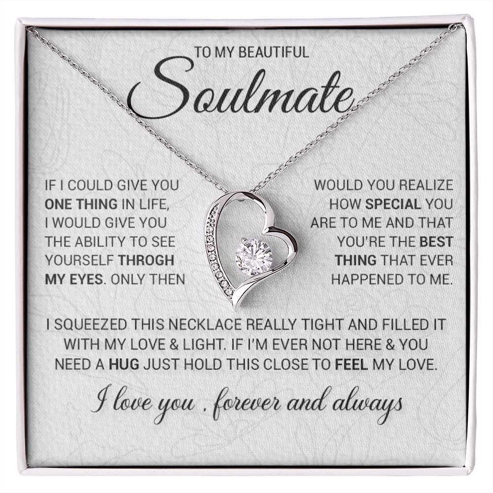 To My Beautiful Soulmate Necklace, Gift for Wife, Girlfriend, Anniversary Gift, Christmas Gift for Her, Birthday Gifts