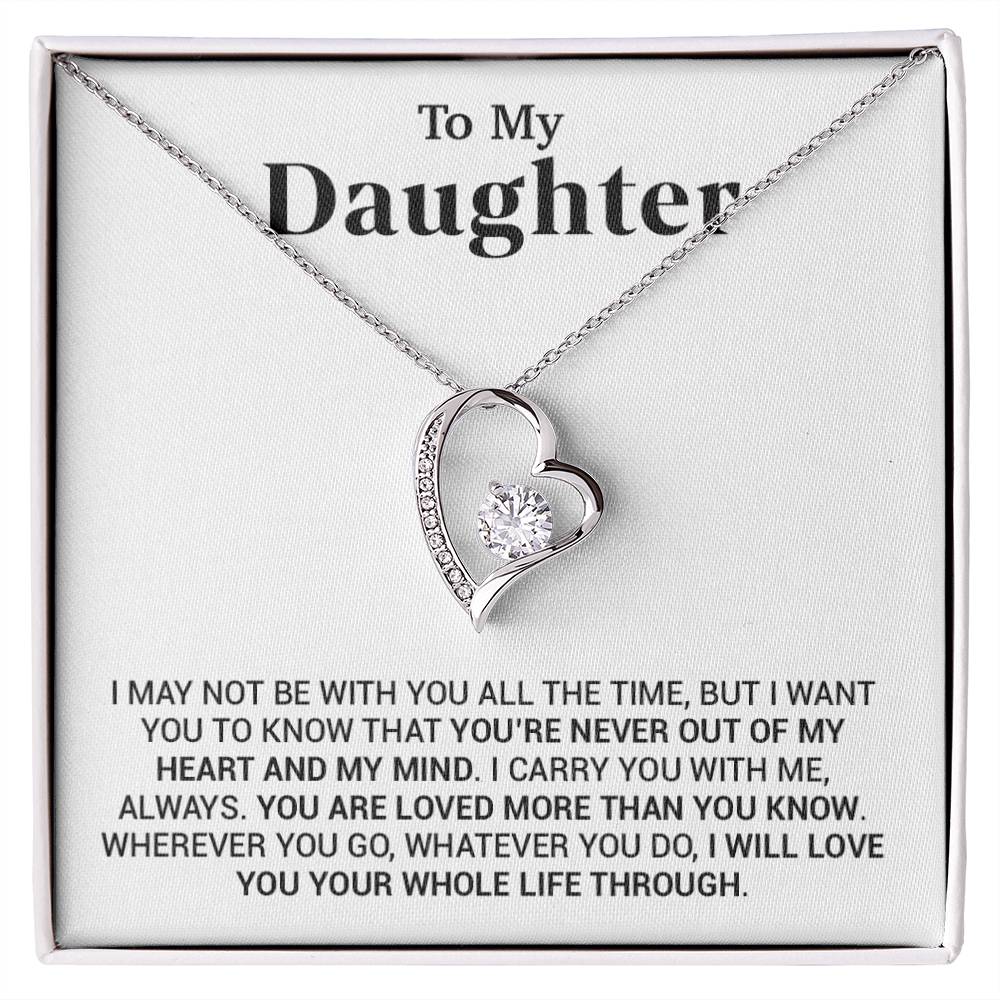 To My Daughter Necklace, Daughter Father Necklace, Daughter Gift From Dad, Mom77