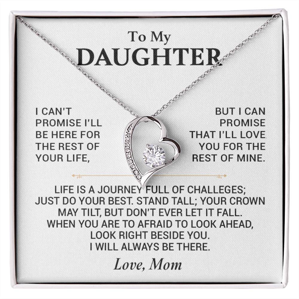 To My Daughter Necklace Love Mom, Gift for Daughter from Mom, Birthday Gifts