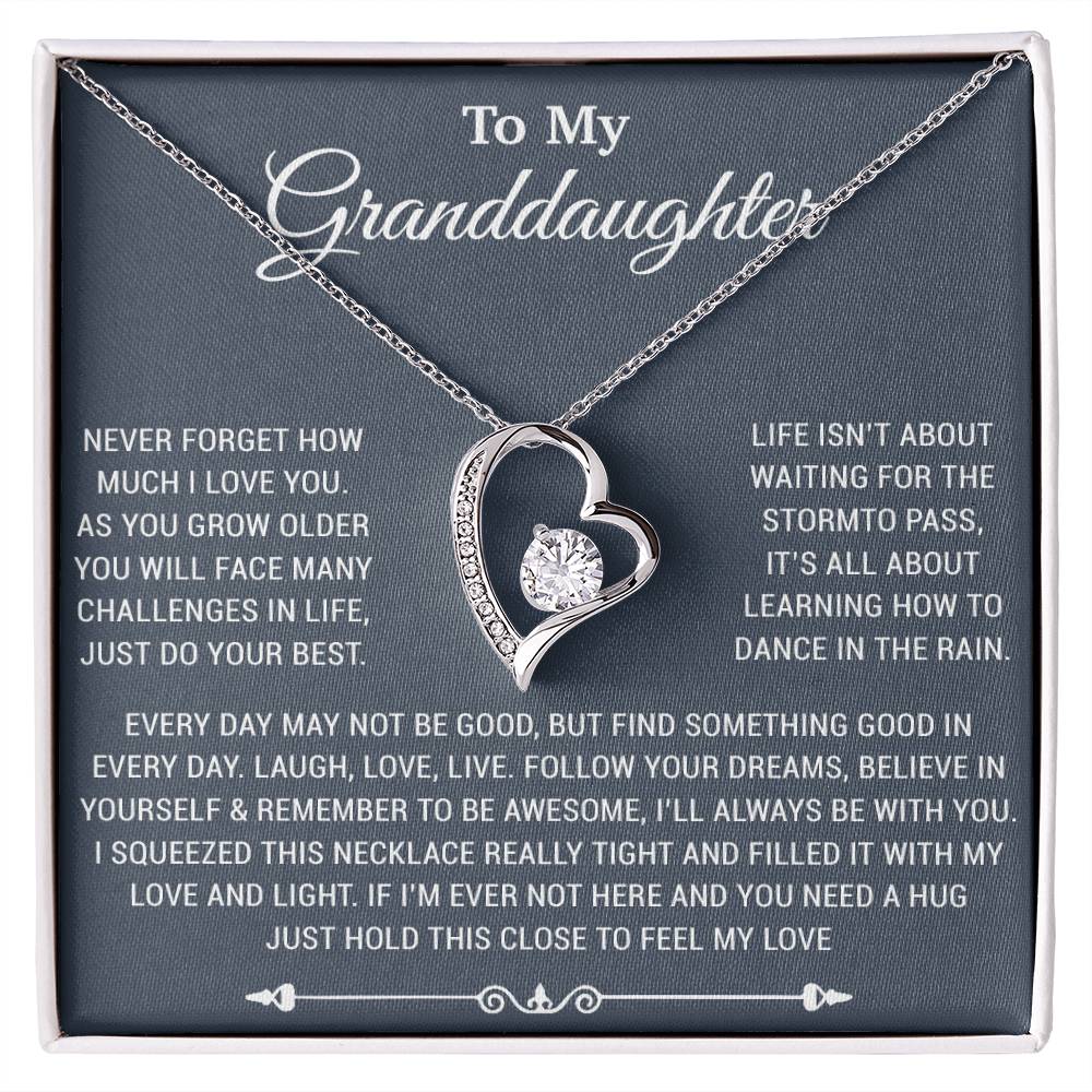 To My Granddaughter Necklace, Birthday Gift For Granddaughter, Birthday Gifts 26_10_Blue
