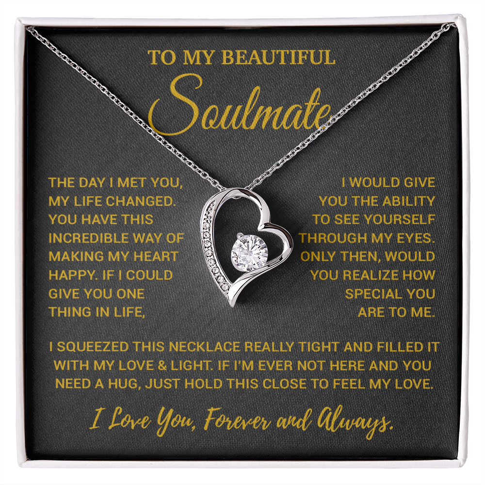 To My Soulmate Necklace, Valentines Day Gift, Gift For Wife, Anniversary Gift 30_2_Gold