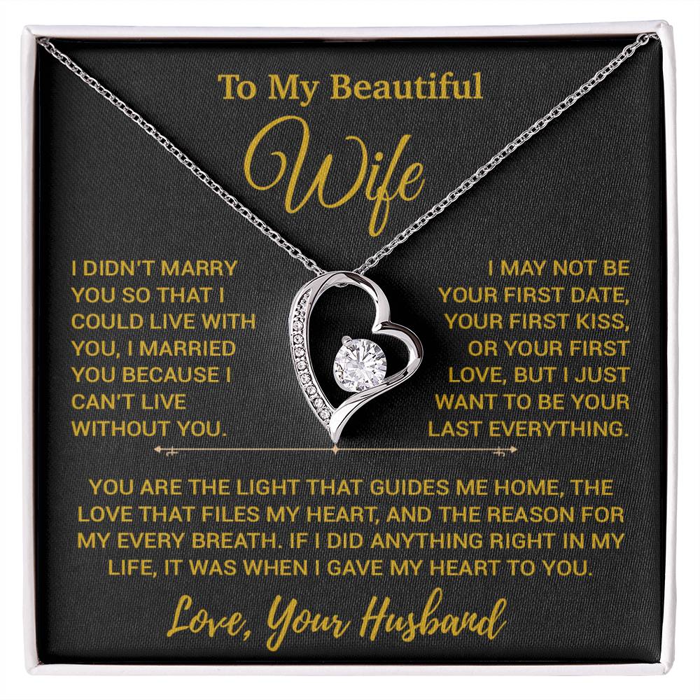 To My Wife Necklace, Vanlentines Gifts For Women, Anniversary Gift For Wife 23_1_Gold