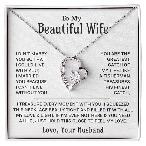 To My Beautiful Wife Necklace, Christmas Gifts For Women, Anniversary Gift For Wife 18_10