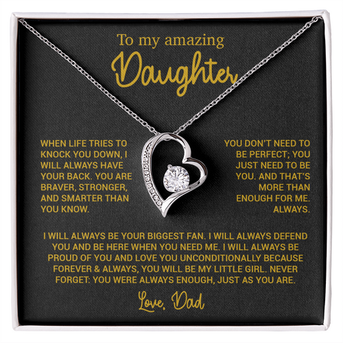 To My Amazing Daughter Necklace, Gift From Dad, Birthday Gift Father 8_10