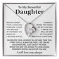 To My Beautiful Daughter Necklace, Sentimental Gift for Daughter From Mom