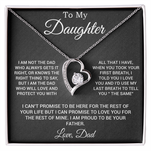 To My Daughter Gifts From Dad Hearts Necklace Father To Daughter Birthday Gift 3_3