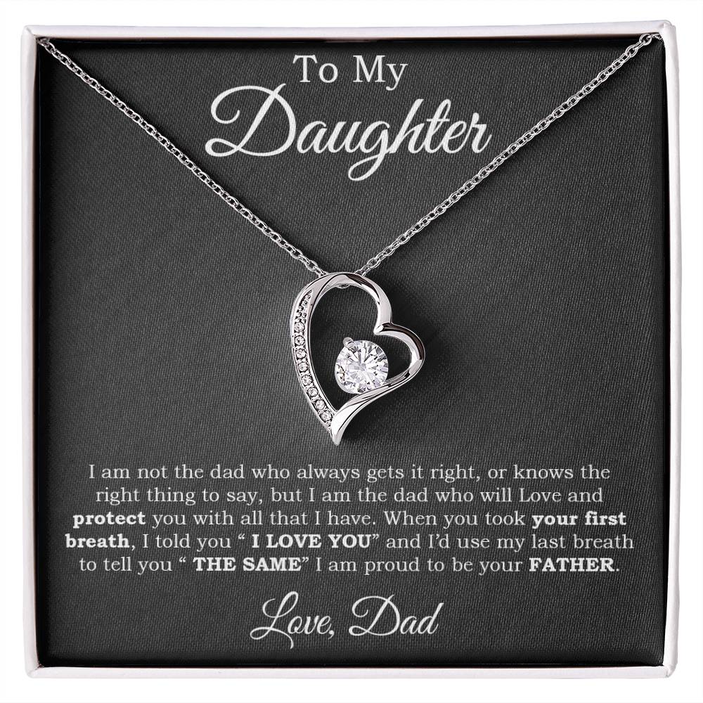 To My Daughter Gifts From Dad Hearts Necklace Father To Daughter Birthday Gift