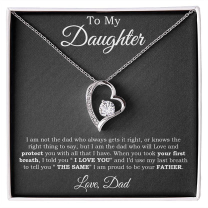 To My Daughter Gifts From Dad Hearts Necklace Father To Daughter Birthday Gift