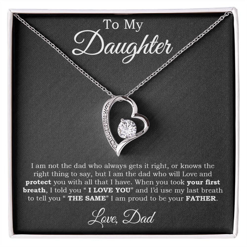 To My Daughter Gifts From Dad Hearts Necklace Father To Daughter Birthday Gift