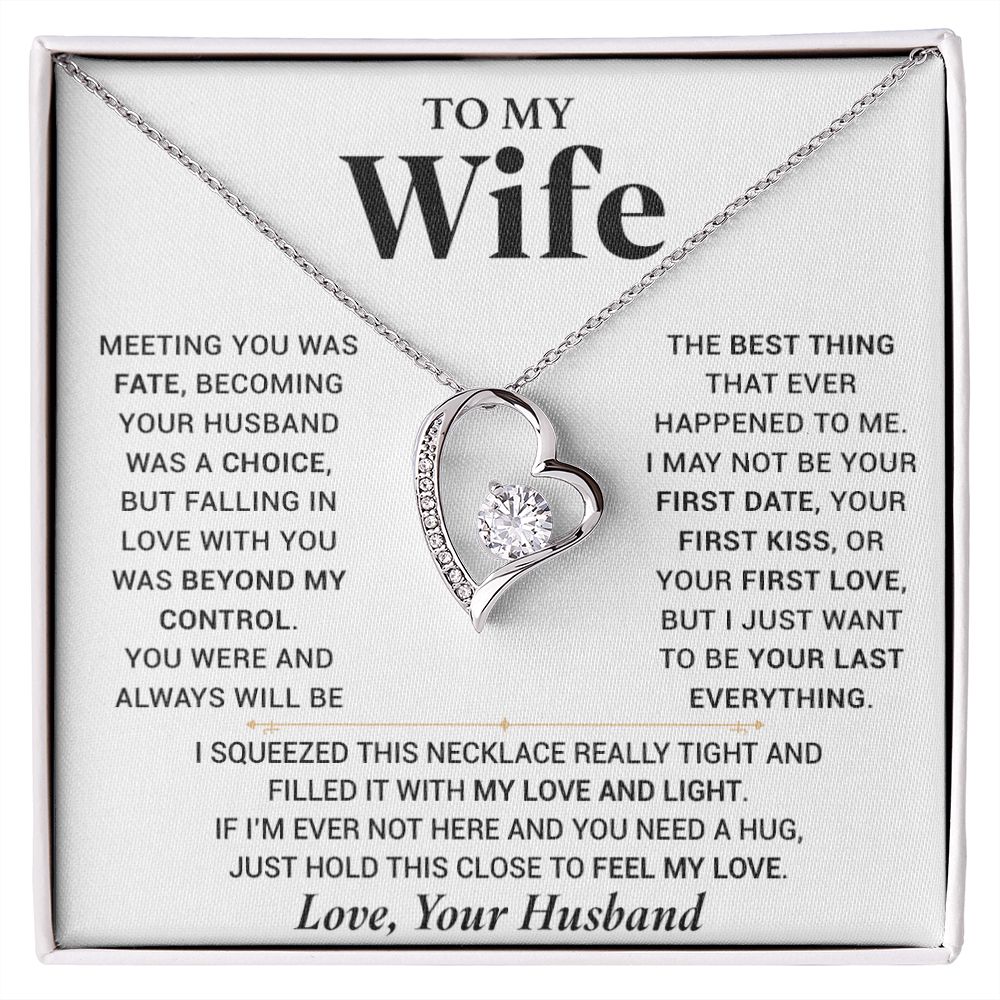 To My Wife Necklace, Anniversary Gift For Wife, Wife Birthday, Gift For Wife 000